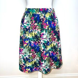 J Crew Floral A-Line Skirt Women's
